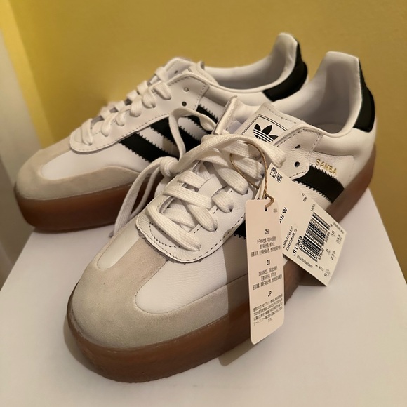 adidas Shoes - Adidas Womens  White and Black Sneakers 6.5